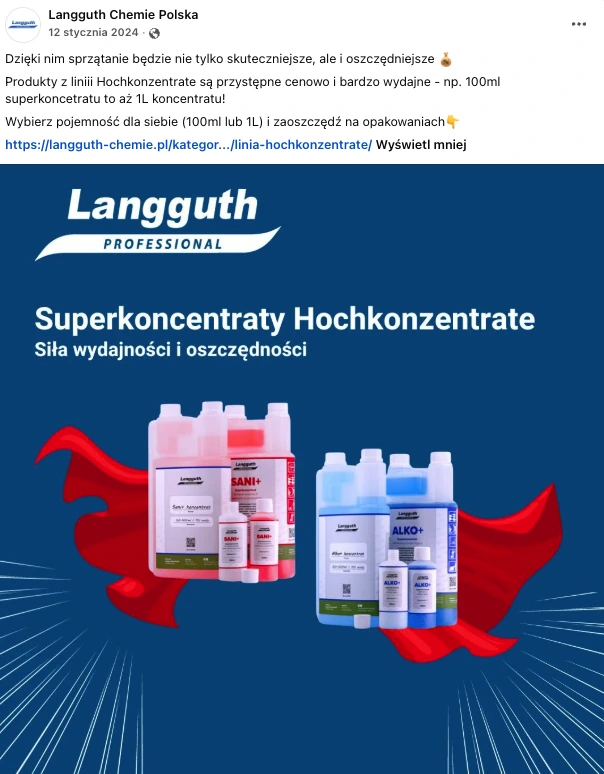 Post Langguth Chemie o superkoncentratach