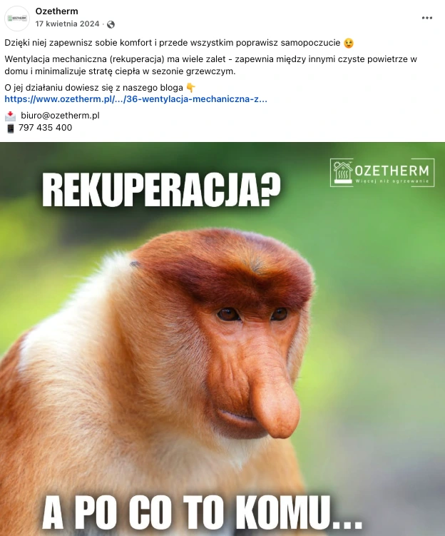 Post Ozetherm o rekuperacji
